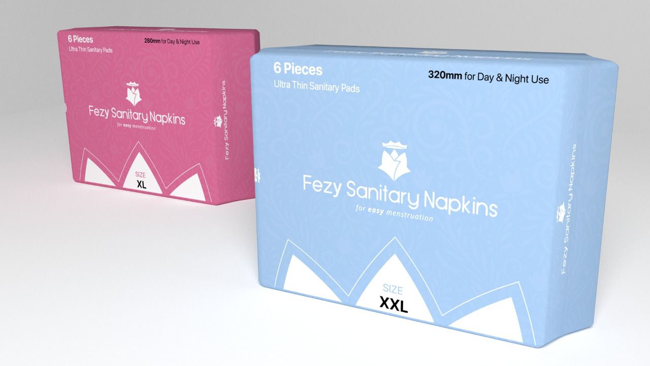 Fezy Ultra-Thin Sanitary Napkins (6-Pads, For Day & Night Use)